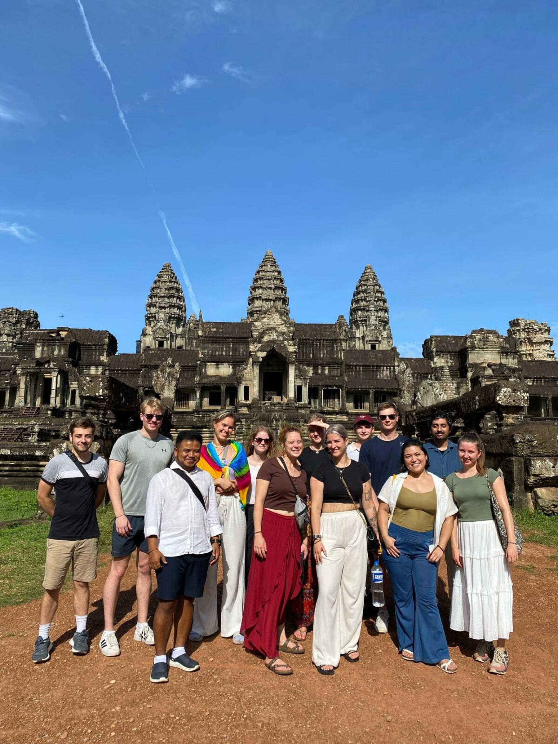 A Tours with Sony tour group at Angkor Wat